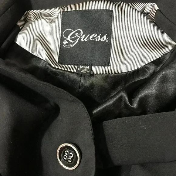 GUESS Women's Notch Collar Black Blazer Size MEDIUM - Picture 3 of 6